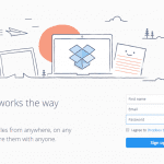 landing page Drop Box
