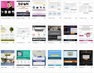 landing pages tamplets