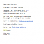 מייל התנצלות