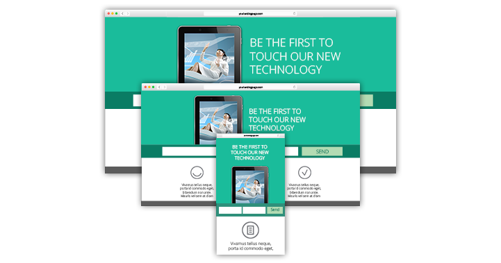 landing page software mobile