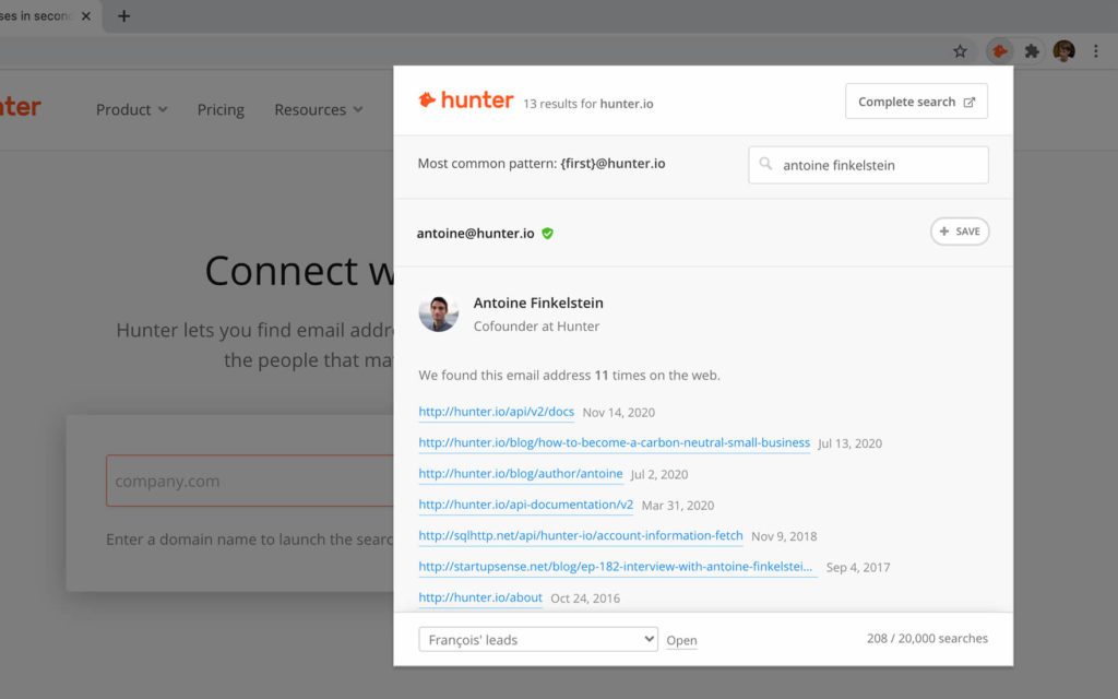 Hunter.io