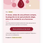 Ejemplo de email que responde a dudas sobre si un producto es adecuado